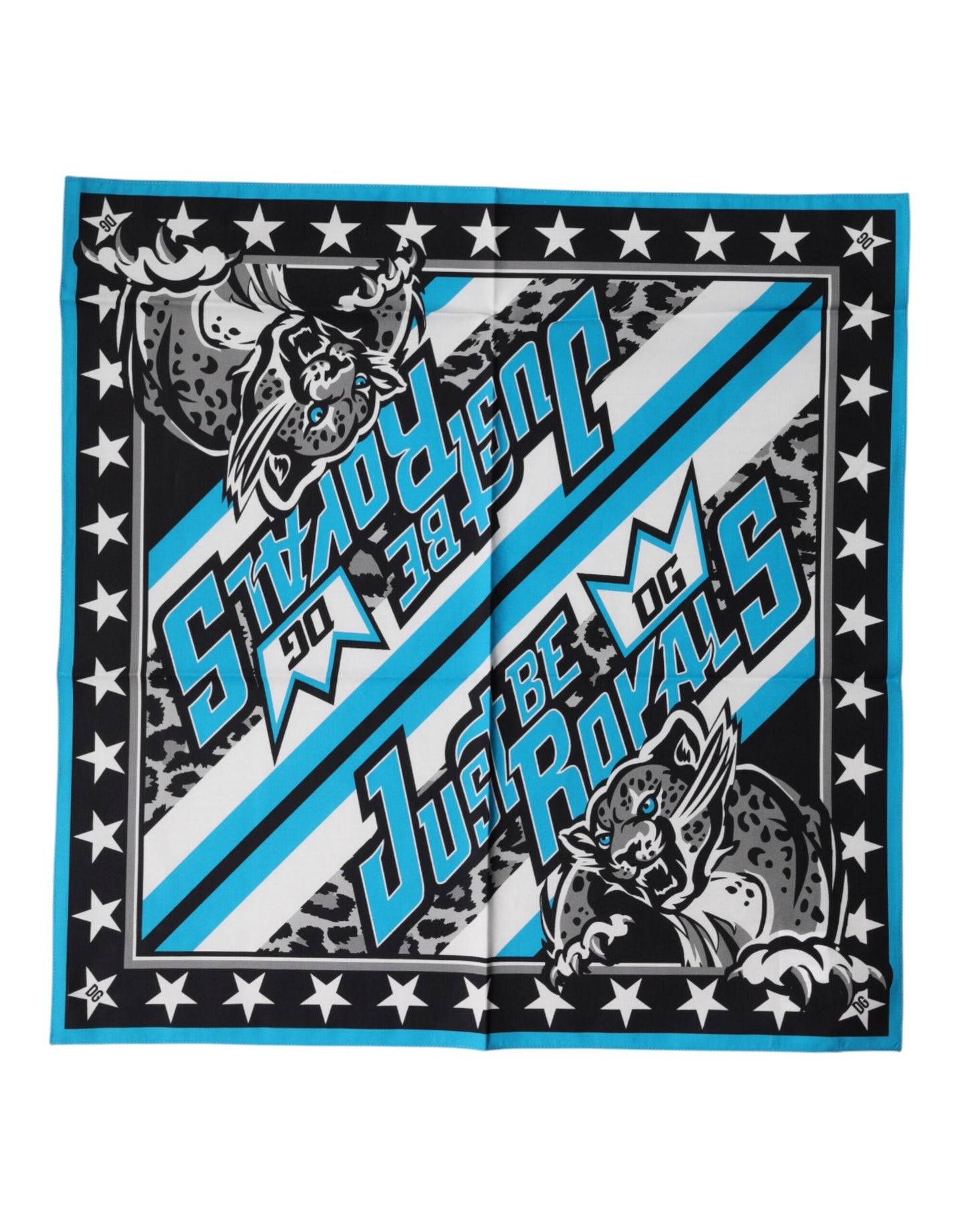 Dolce & Gabbana Multicolor DG Royals Square Foulard 51.5cm x 51cm Scarf