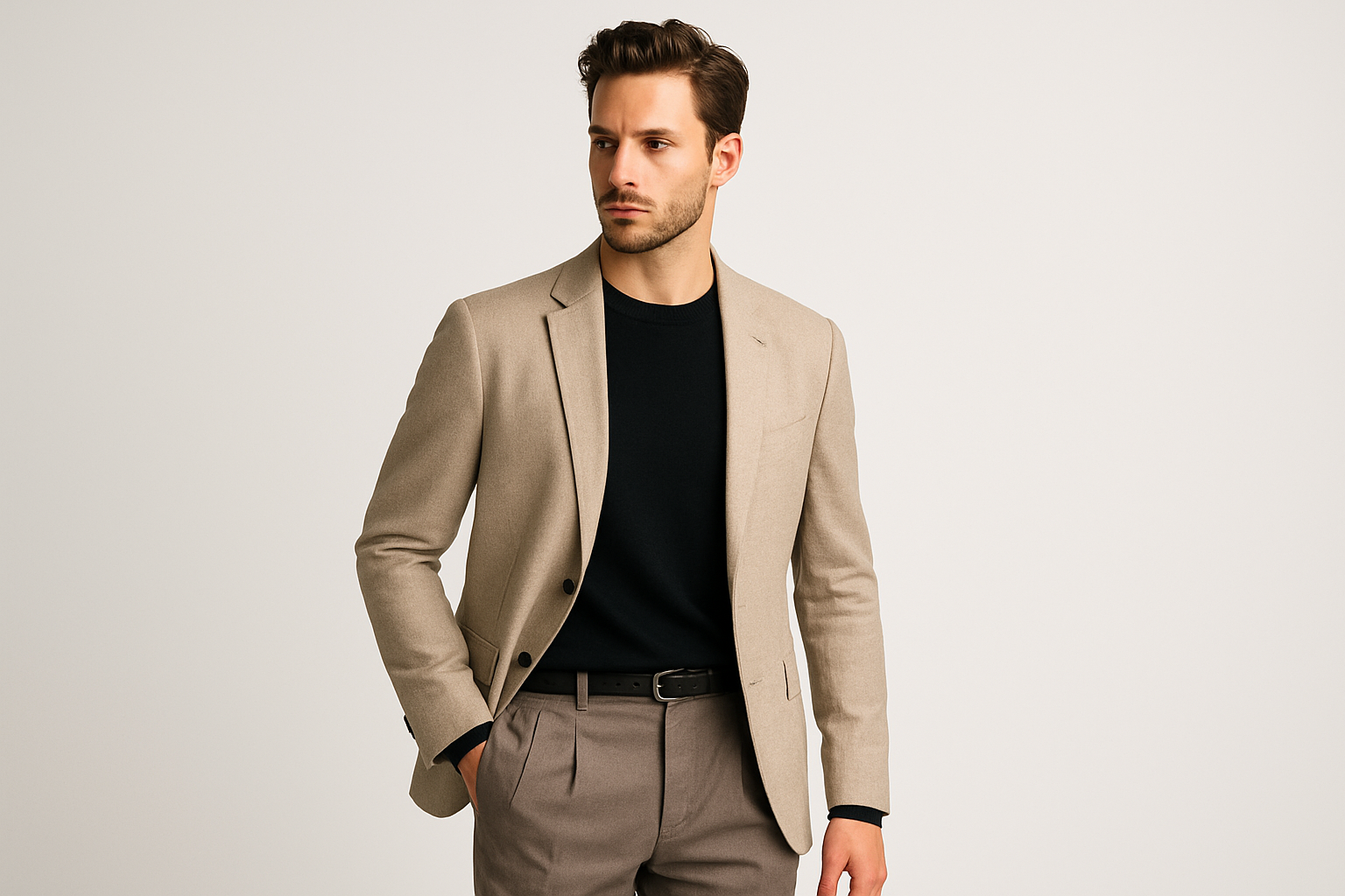 Model wearing Men's Wear